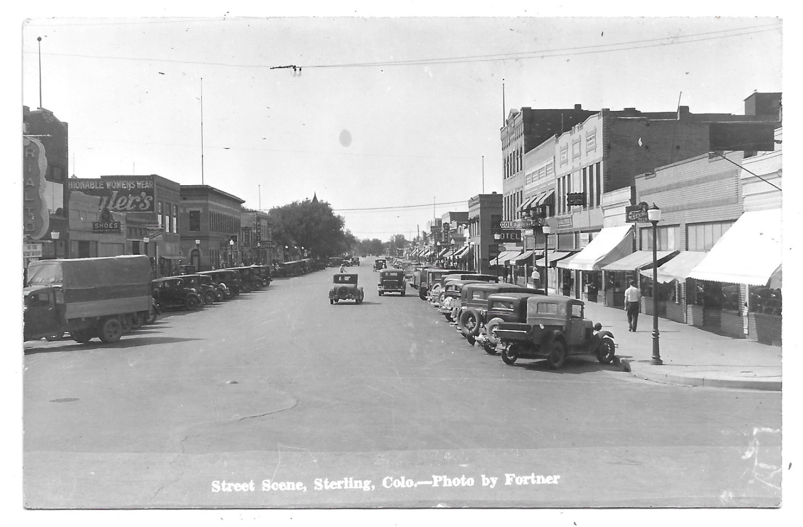 Sterling Colorado Street Scene RPPC Photo Postcard
