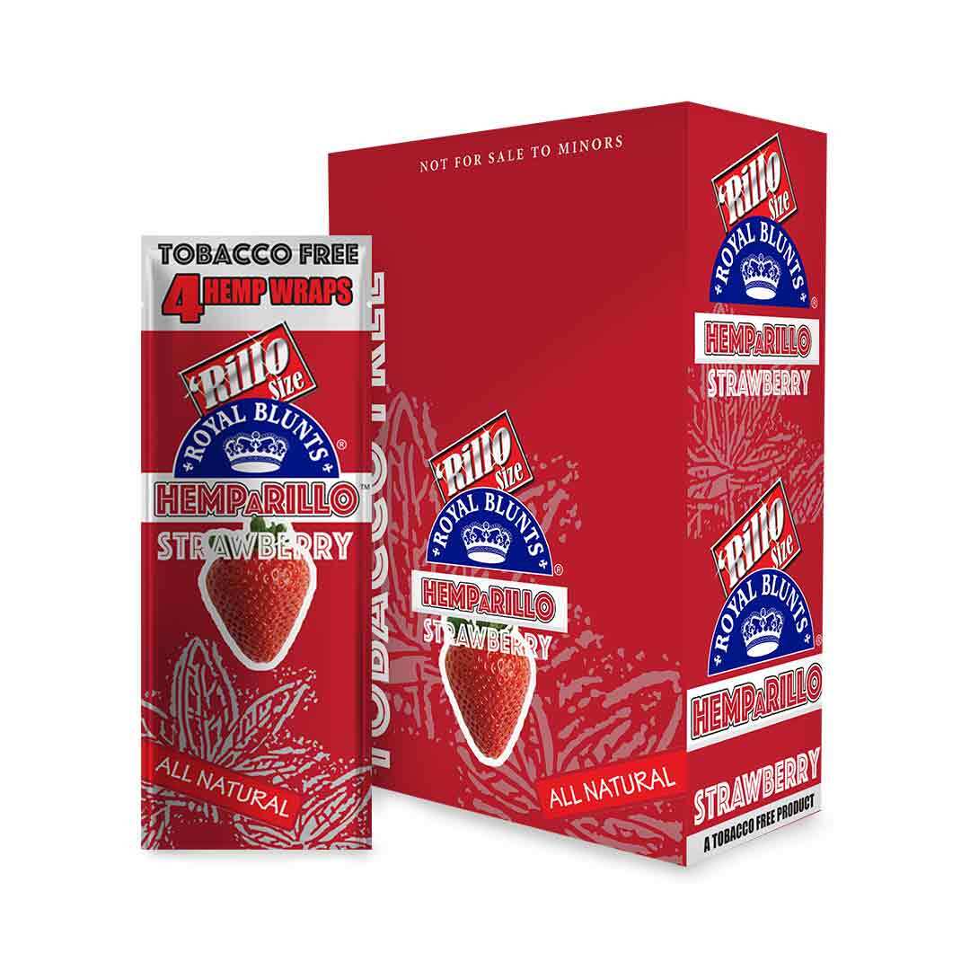 Hemparillo Strawberry Rillo Size - Full Box of 15 Pouches (4 Per Pouch) Hemparillo Strawberry Rillo Size - Full Box of 15 Pouches (4 Per Pouch)