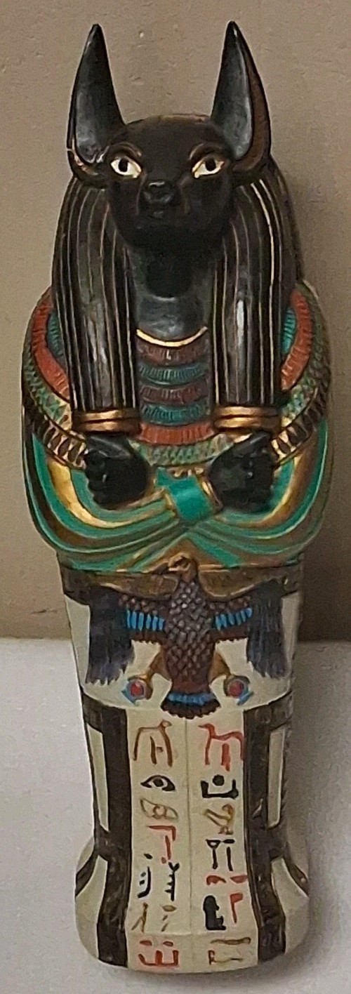 Vintage 2000 Veronese Anubis  Sarcophagus Coffin Mummy Set Summit Collection 