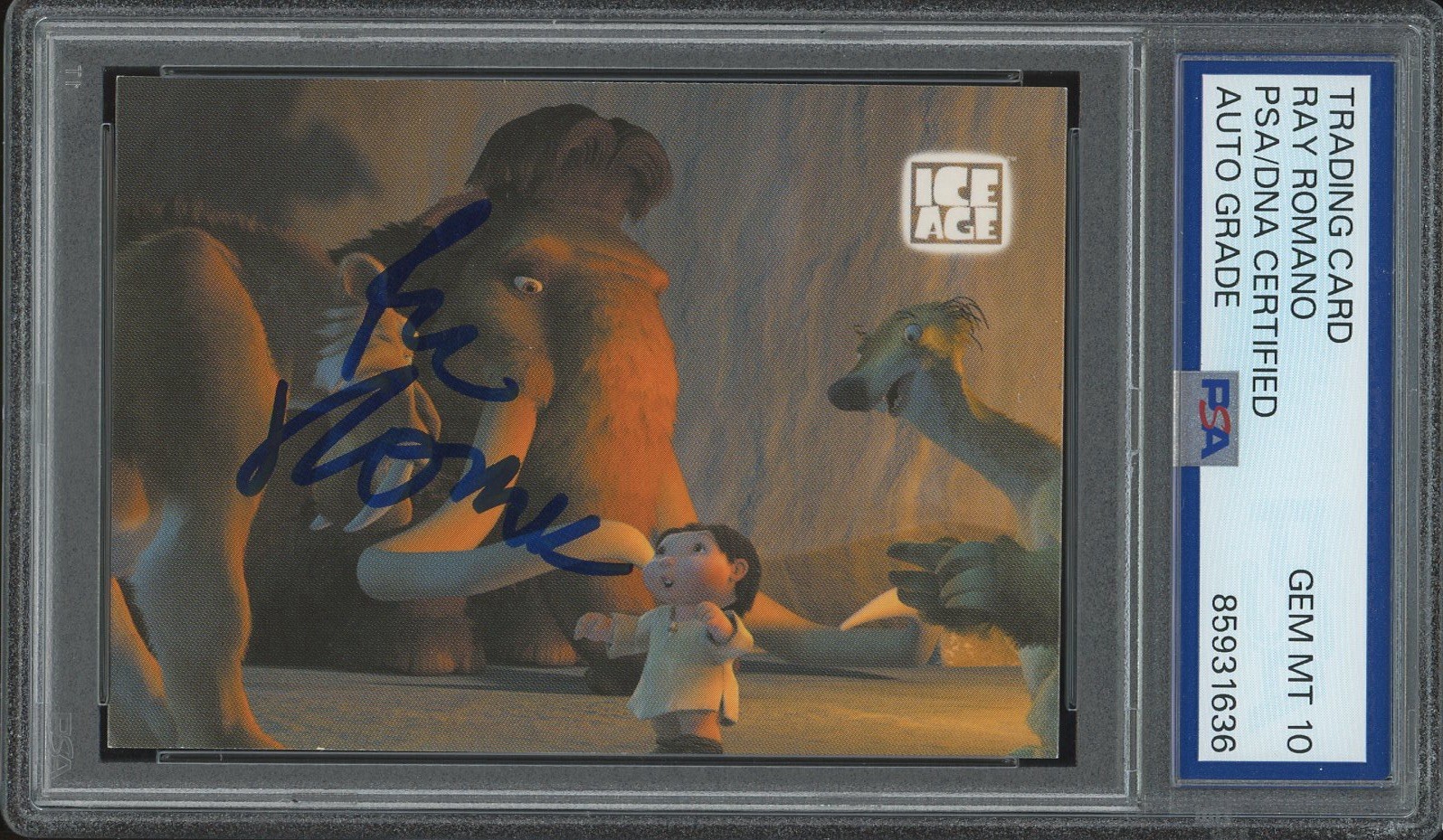 2002 Hero Factory #49 Ray Romano Signed Manny Ice Age Rookie Card PSA AUTO 10 RC