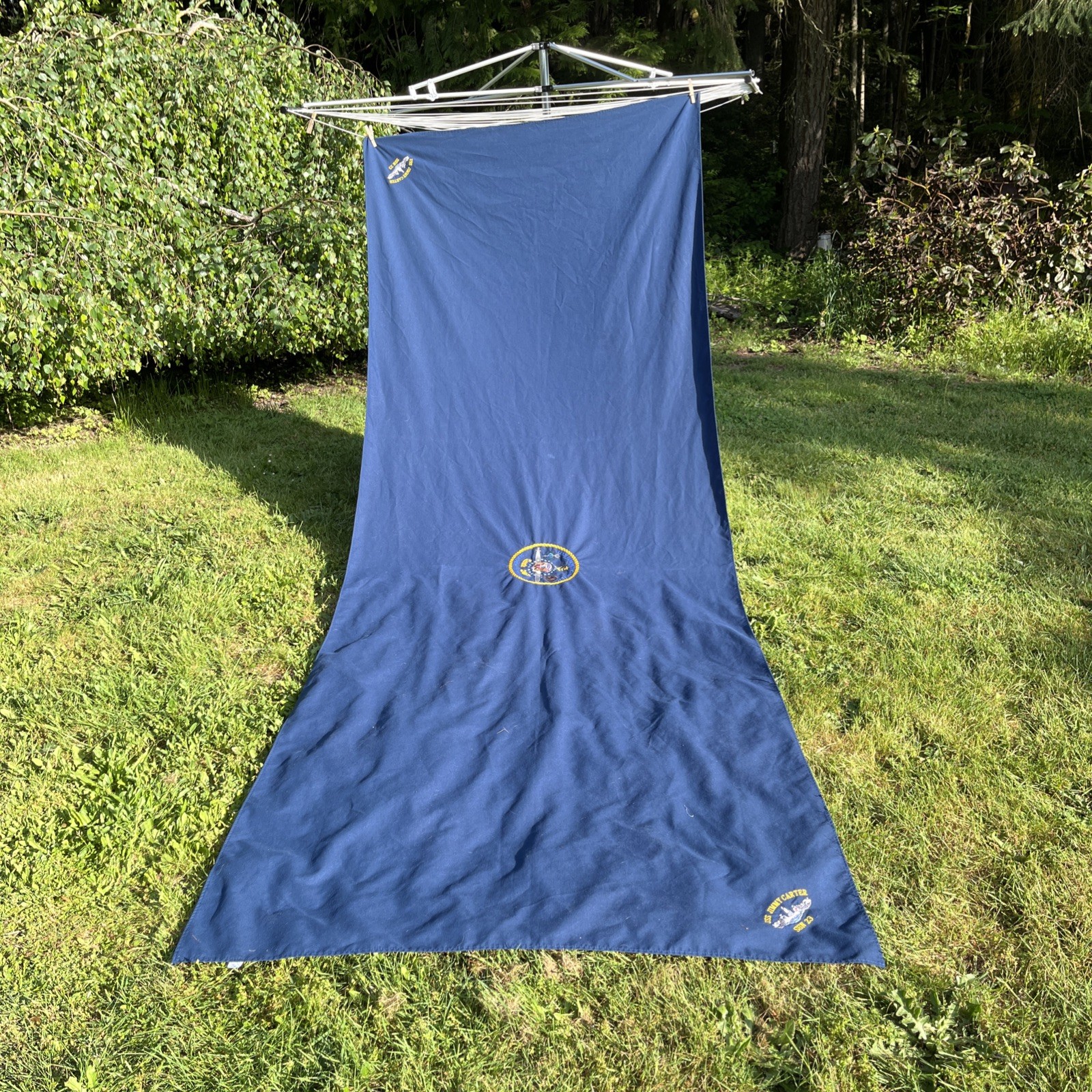 US Navy USS Jimmy Carter SSN 23 Seawolf Submarine Long Blue TABLECLOTH Quip USA US Navy USS Jimmy Carter SSN 23 Seawolf Submarine Long Blue TABLECLOTH Quip USA