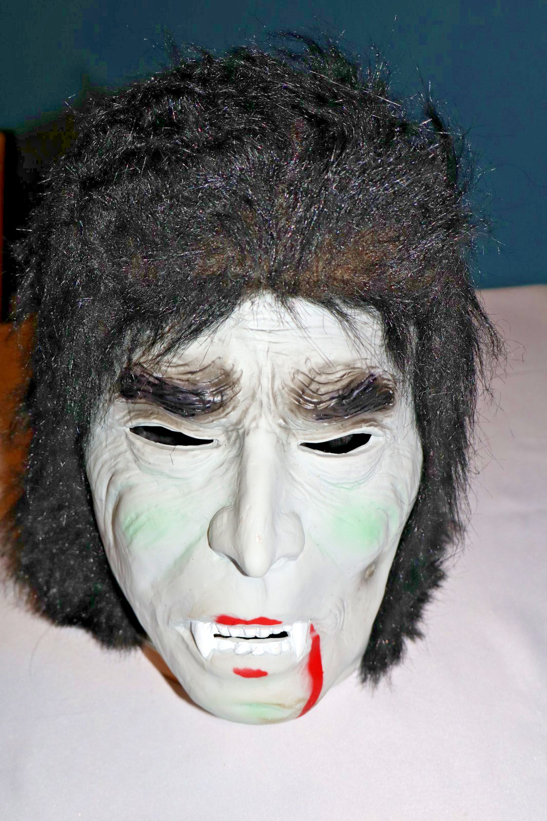 UNUSED VTG 1977 1978 Dracula vampire ghoul latex mask 70s NOS Target w hair NICE UNUSED VTG 1977 1978 Dracula vampire ghoul latex mask 70s NOS Target w hair NICE