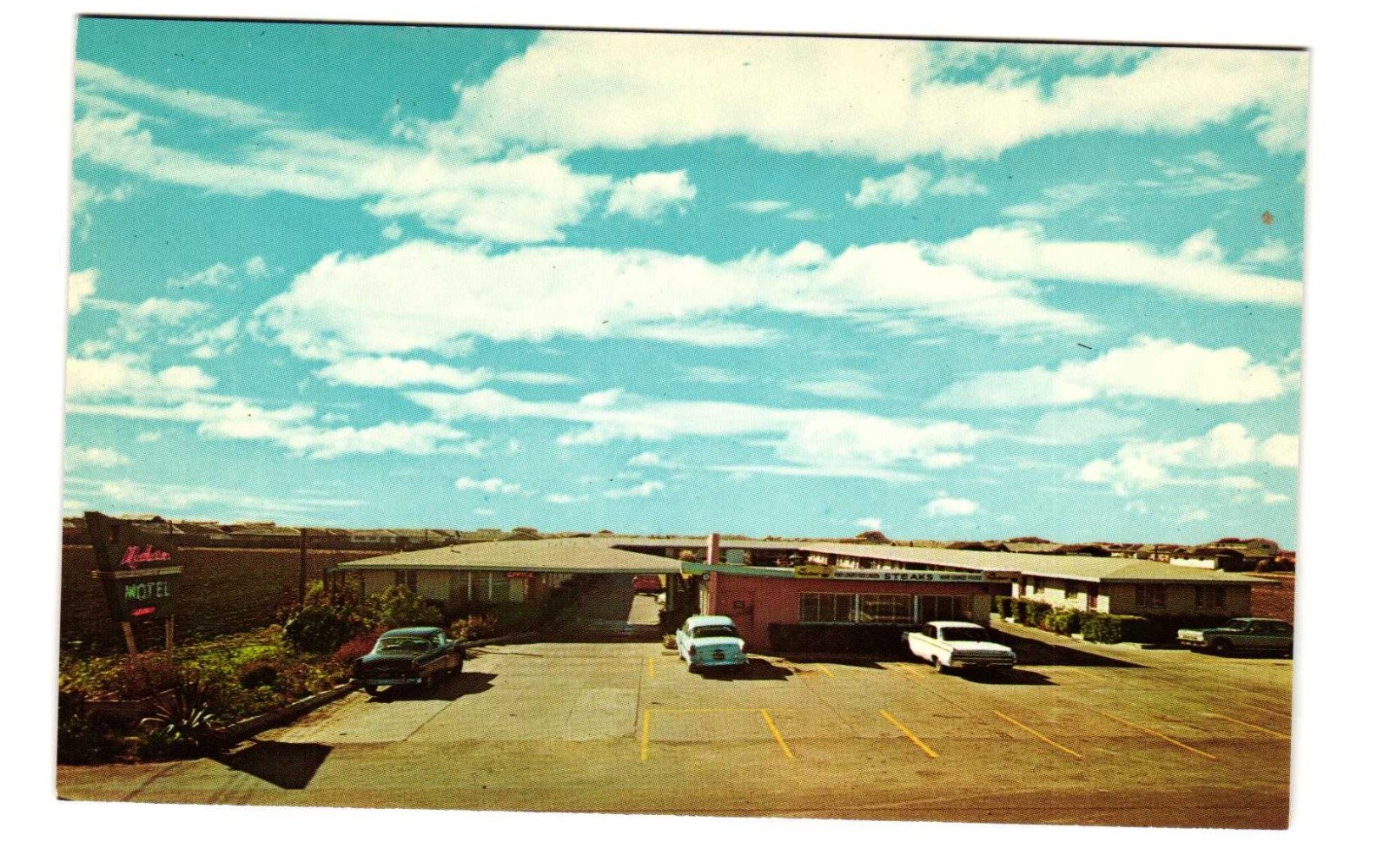 Modern motel and cafe Corpus Christi TX vintage postcard unposted