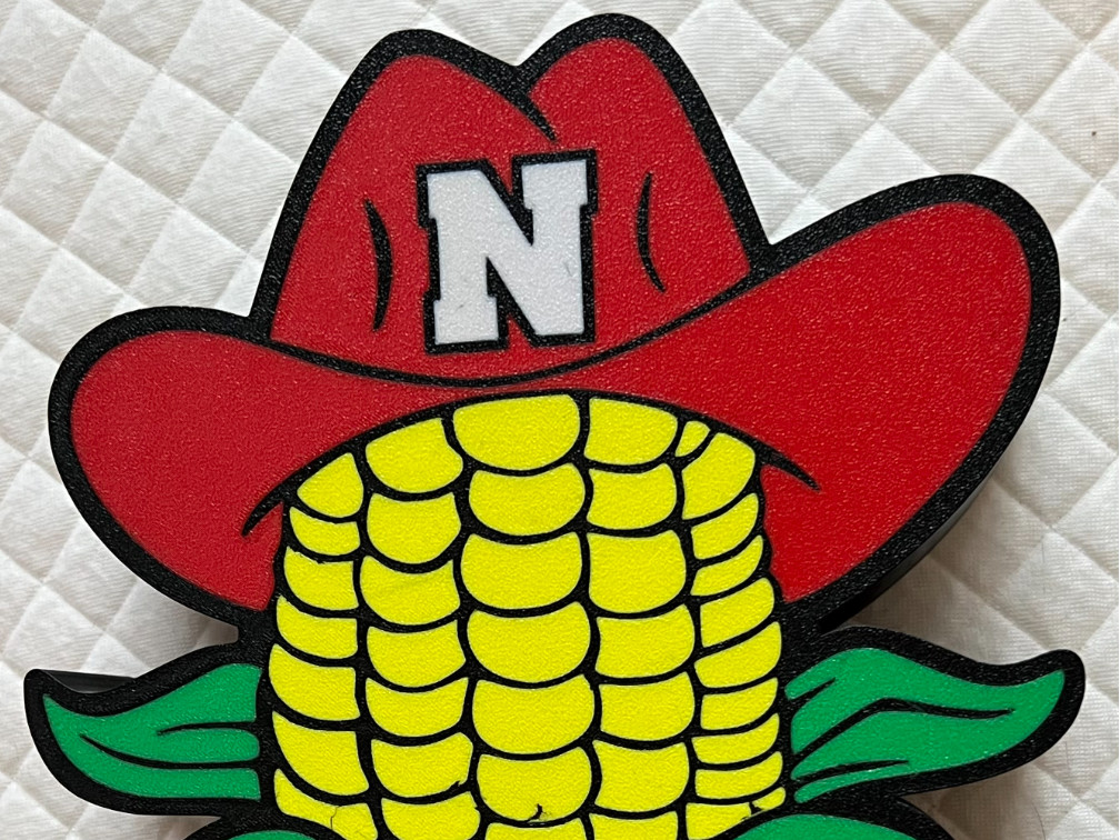 Nebraska CORNhusker 9-inch Light Box LED Sign 3D Printed Wall Decor Man Cave