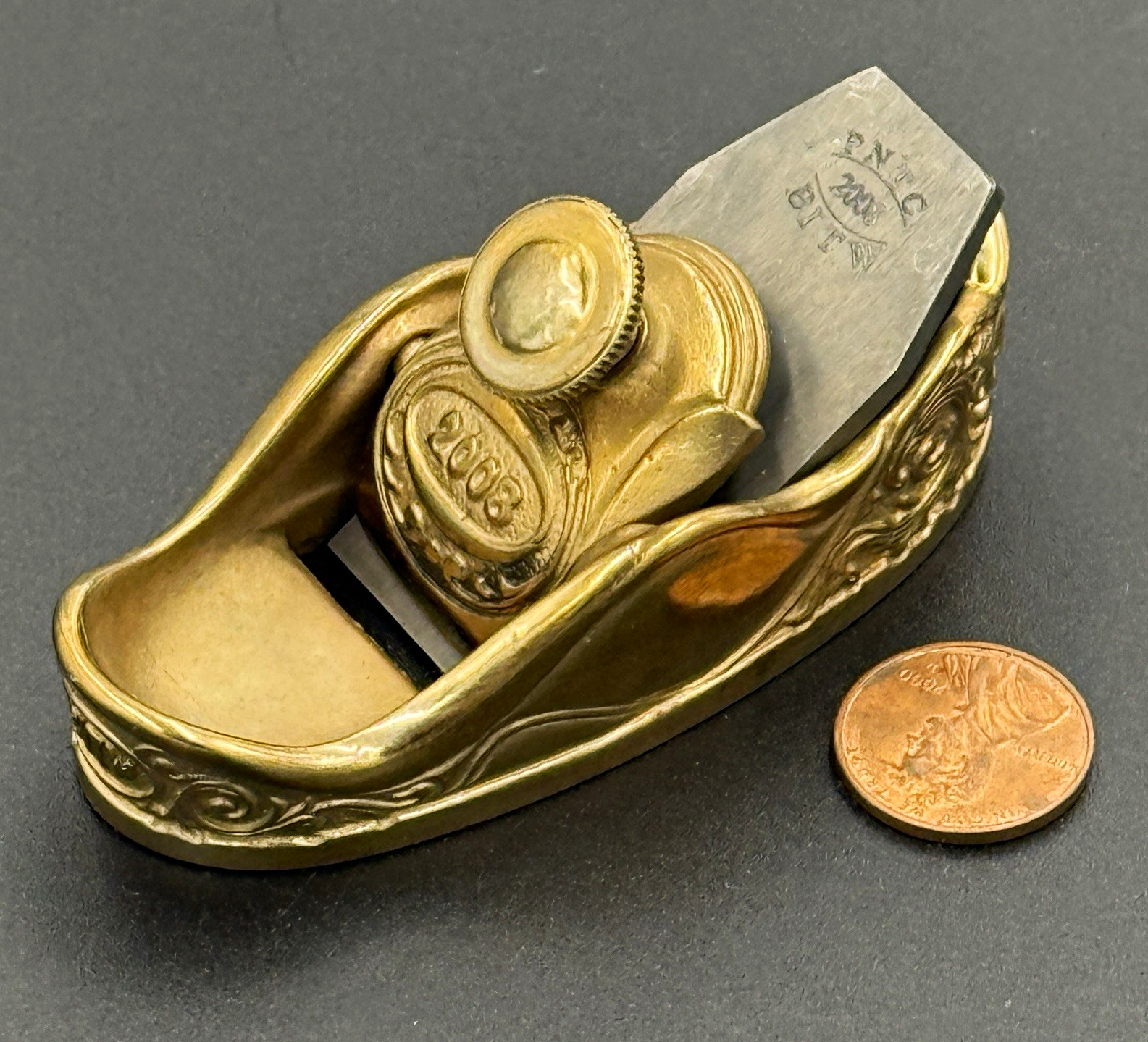 Rare PNTC 2008 Best In The West Favor - Brass 3” Slipper Plane by Chris Laarman Rare PNTC 2008 Best In The West Favor - Brass 3” Slipper Plane by Chris Laarman