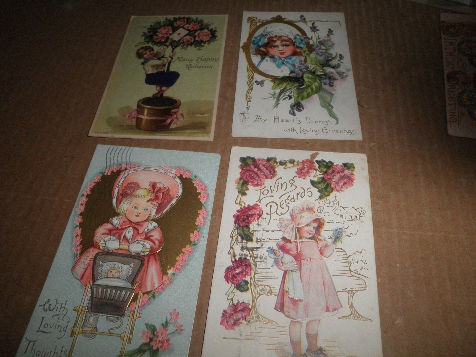 4 Great Old original Child Related Postcards 4 Great Old original Child Related Postcards
