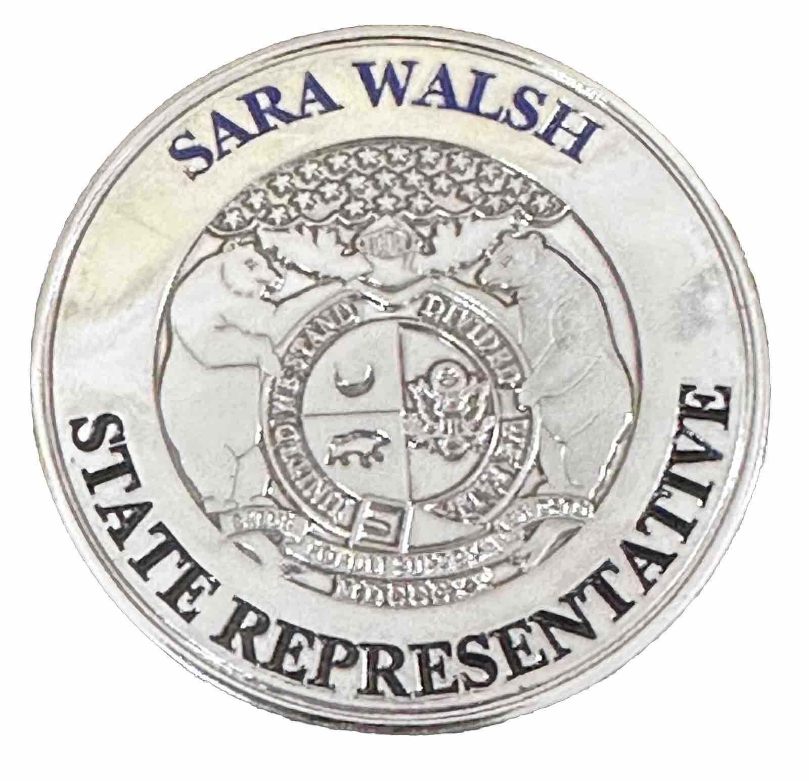 Sara Walsh State Representative Missouri (2017-2023) Challenge Coin Brand New