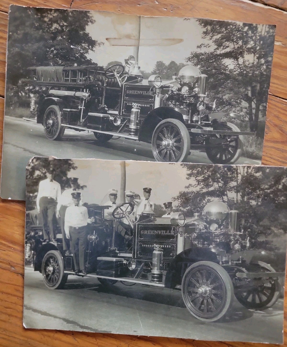 Antique Greenville Fire Engine Photos Ahrens-Fox Firemen Truck Auto Ladder