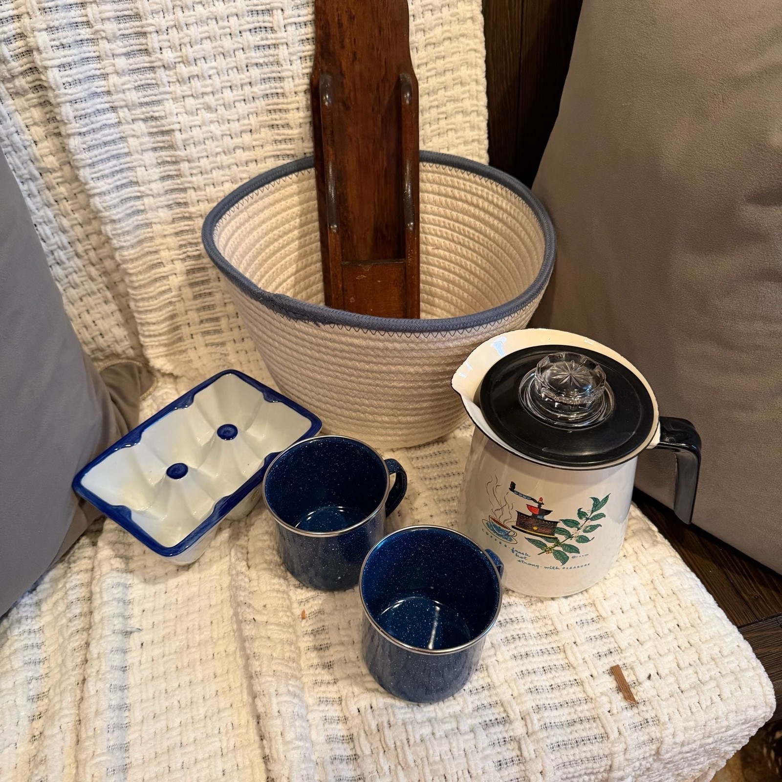 Vintage Cottage Core kitchen/camp coffee décor lot/bundle Vintage Cottage Core kitchen/camp coffee décor lot/bundle