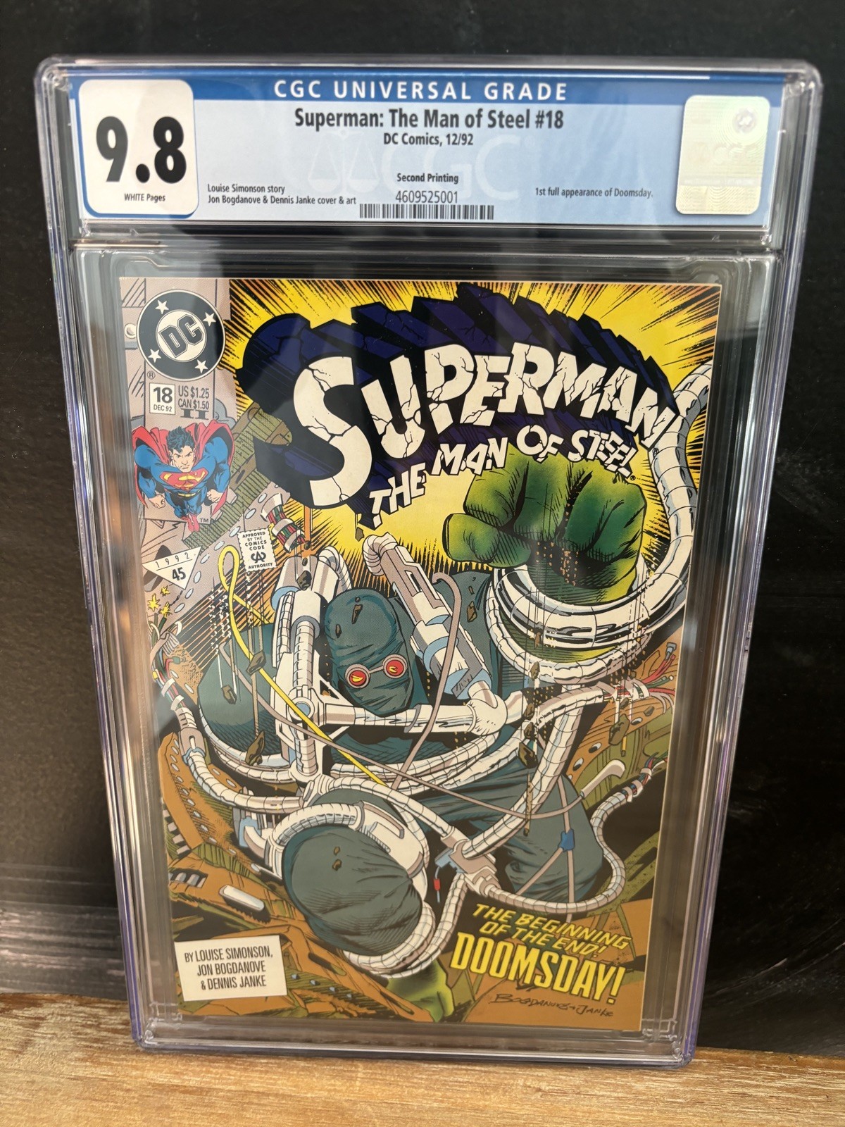 Superman The Man of Steel #18 CGC 9.8 1992 1st full app. Doomsday 2nd Printing