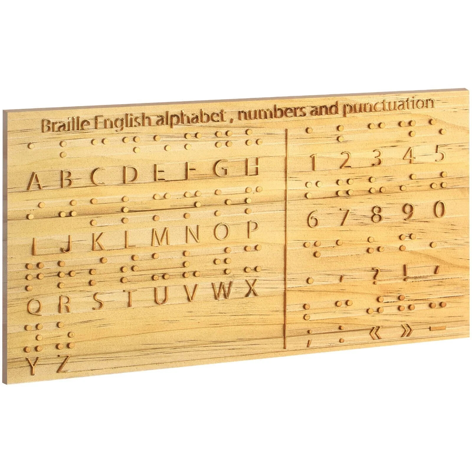 Yulejo Braille Alphabet Board 8.7 x 6.3 Inches Wood Braille Fingerboard Carve... Yulejo Braille Alphabet Board 8.7 x 6.3 Inches Wood Braille Fingerboard Carve...