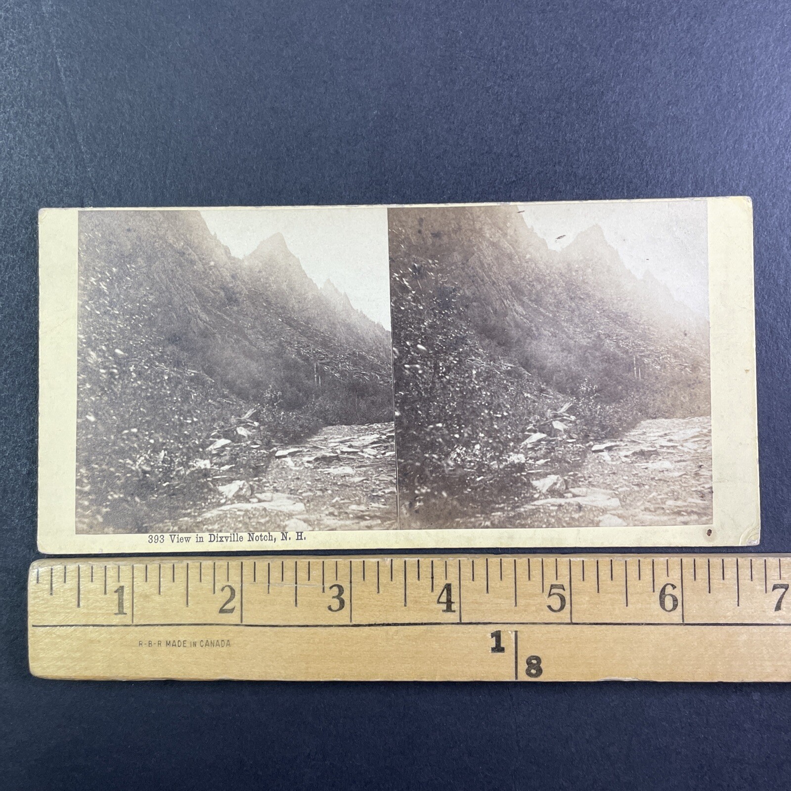 Dixville Notch NH Stereoview Bierstadt Bros. White Mountains 1860s Flat Mount Dixville Notch NH Stereoview Bierstadt Bros. White Mountains 1860s Flat Mount