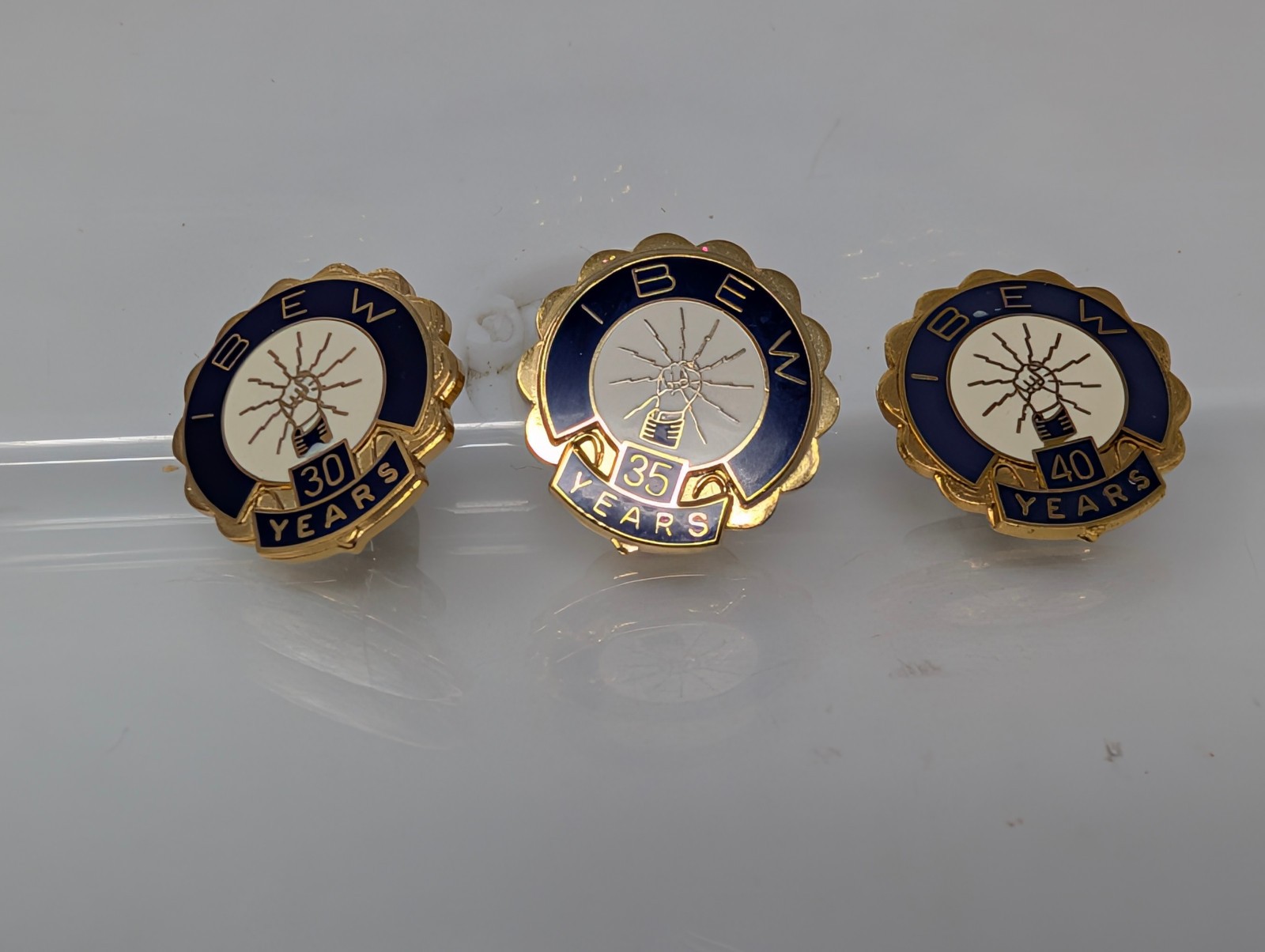IBEW 30/35/40 Year Service Pins International Brotherhood of Electrical Workers IBEW 30/35/40 Year Service Pins International Brotherhood of Electrical Workers