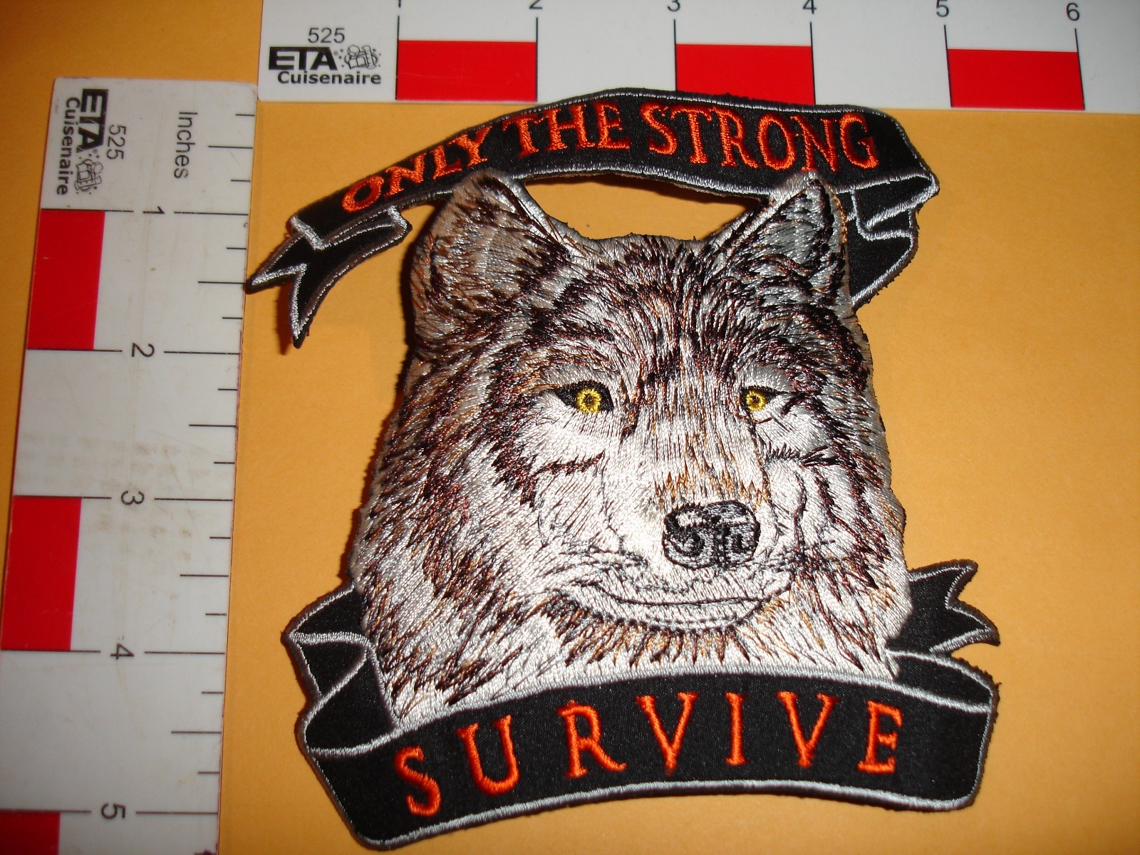 Vintage Wolf Patch Only the strong Survive