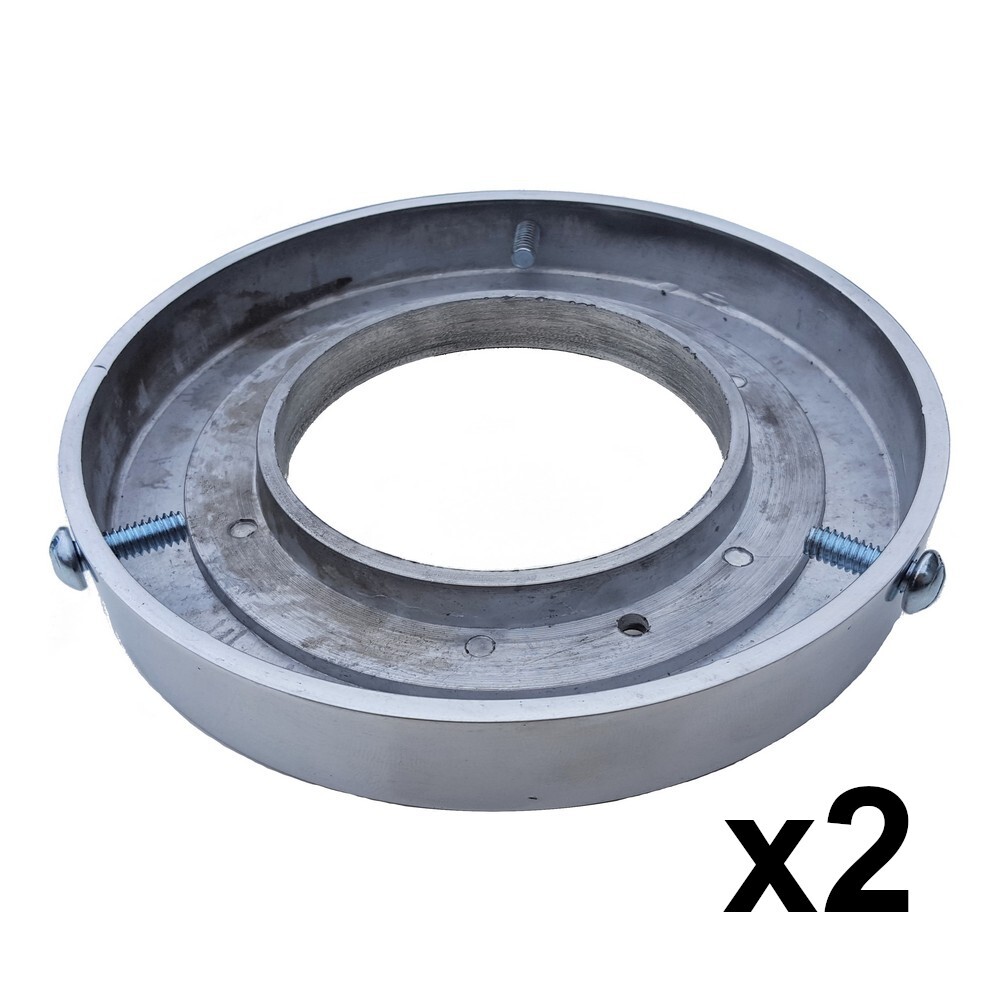 Two (2) Polished Aluminum 6\ Two (2) Polished Aluminum 6\