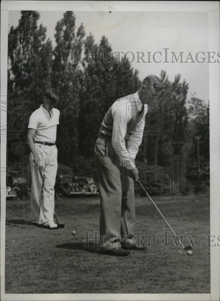 1935 Press Photo Golfer Alvin Krueger during the National Open Championship 1935 Press Photo Golfer Alvin Krueger during the National Open Championship