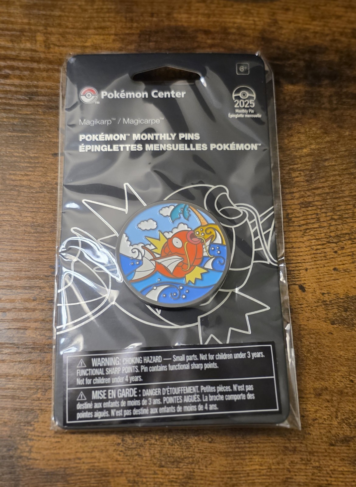 Pokemon Center 2025 Magikarp Monthly Pin Habitat Series 5 of 12 Enamel Lapel New