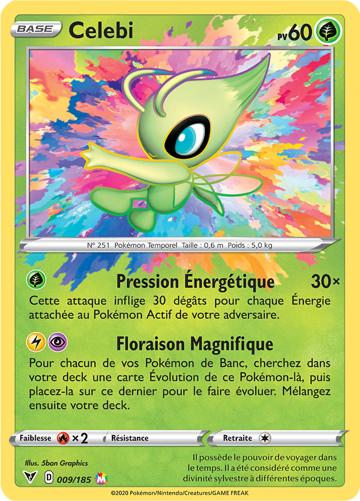 Celebi 009/185 Ultra Rare Bright Voltage Pokemon Card