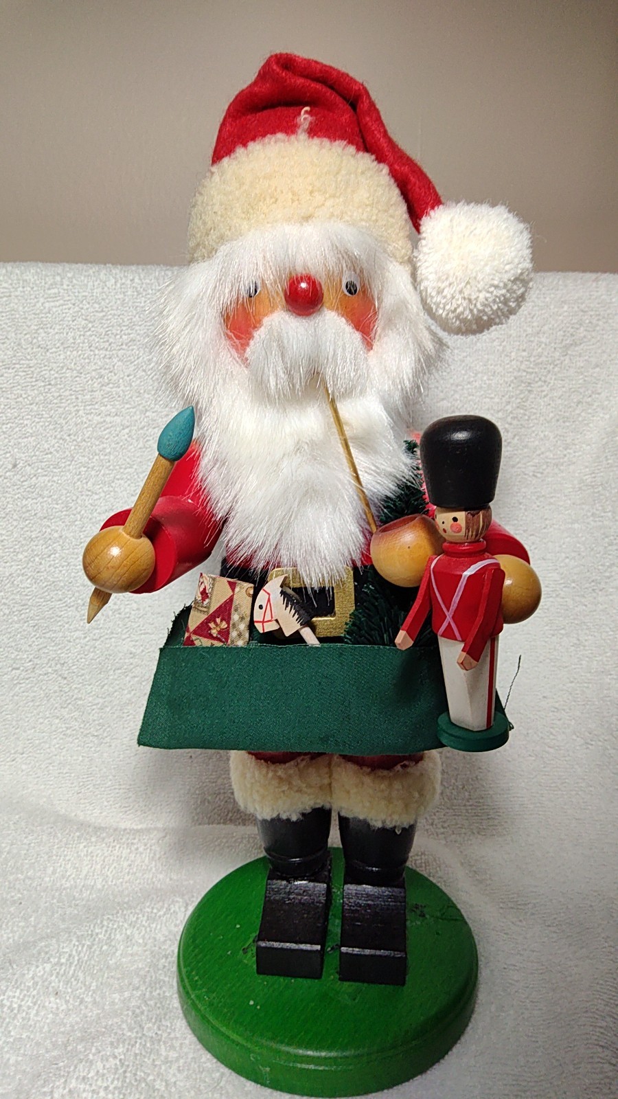 VTG '96 Holzkunst Christian Ulbricht Santa Toy Maker Incense Smoker 12