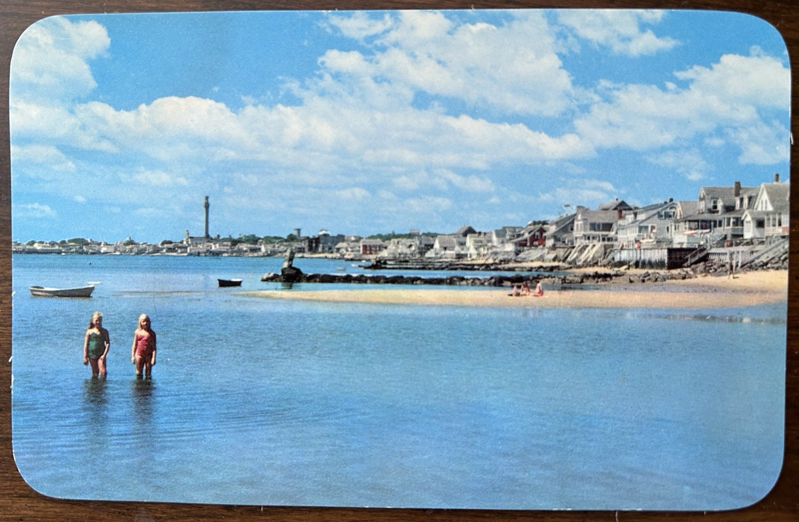 PROVINCETOWN MA MASS~Shore View~Cottages Overlooking Beach~1950\'s Postcard