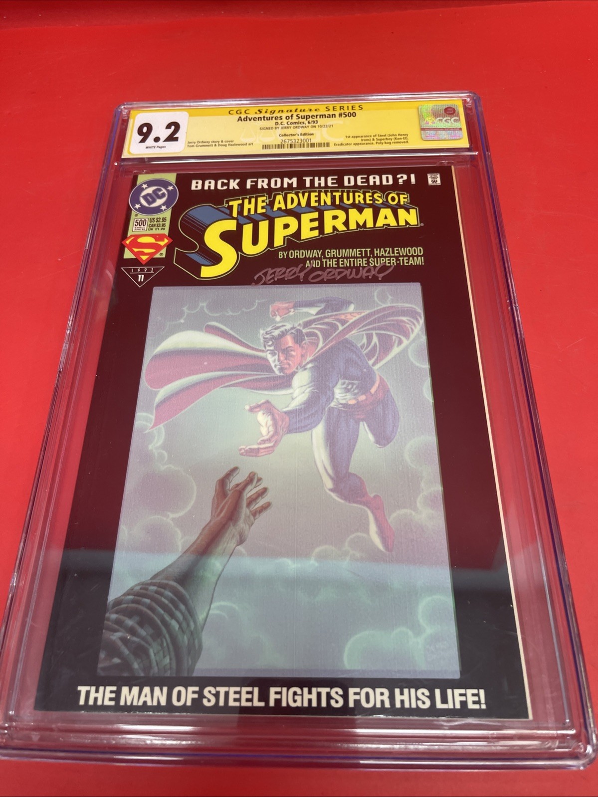 Adventures of Superman #500 CGC 9.2 SS Signed Jerry Ordway Collector’s Edition