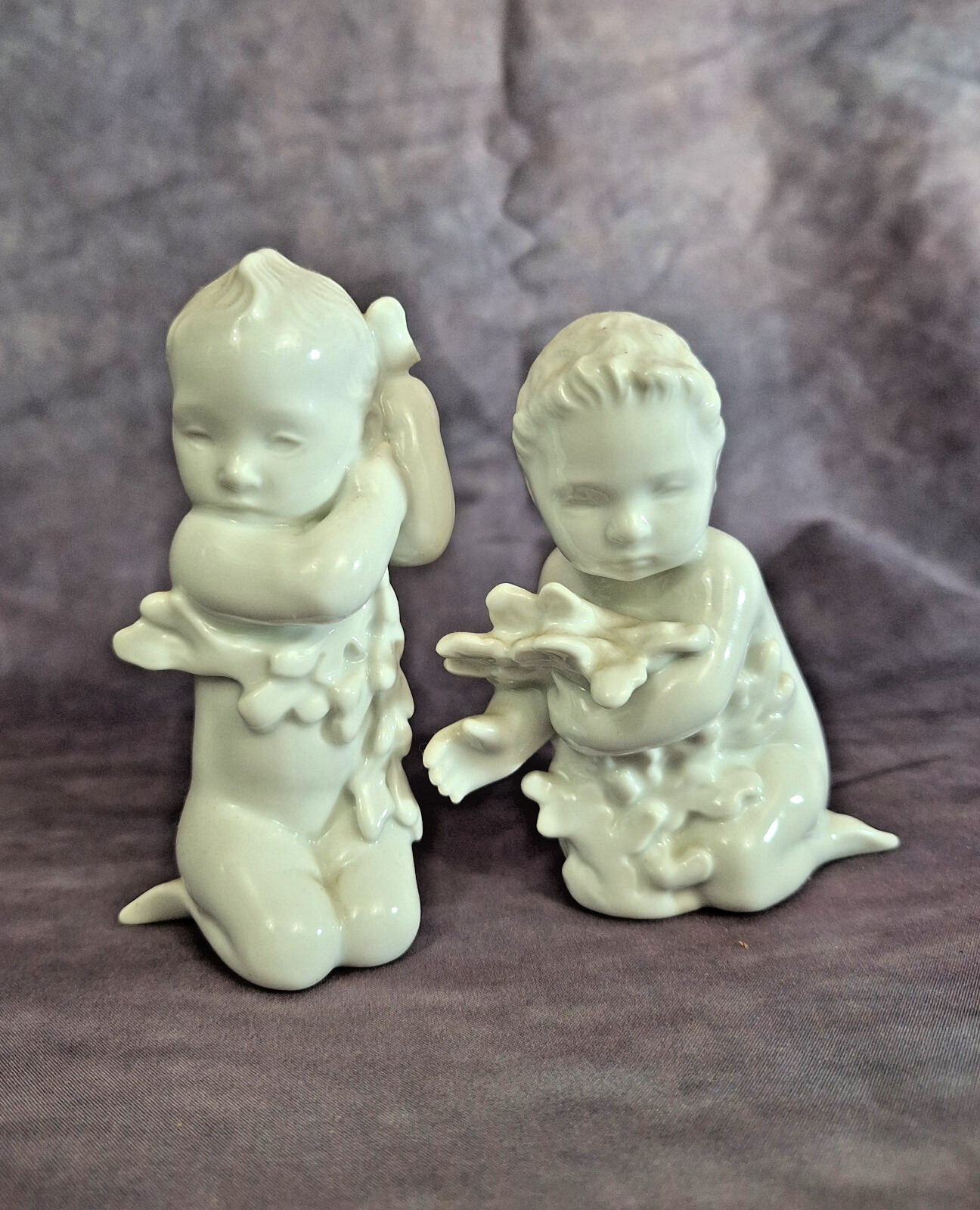 VTG B&G Kjobenhavn DENMARK 2267 & 2266 SEA GIRL AND BOY Figurines 1966 -1969