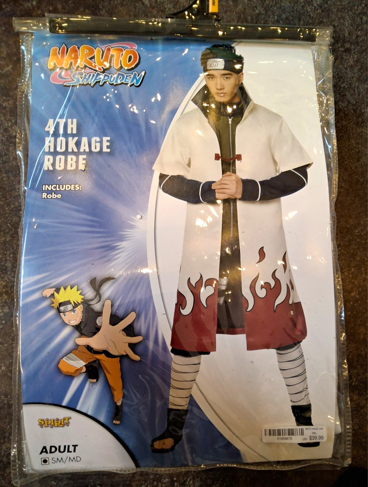 Spirit Naruto Shippuden Minato Namikaze 4th Hokage Robe Costume S/M