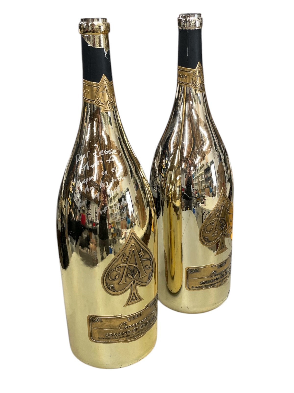 2X 6.0L Ace of Spades/ Armand De Brignac Empty Rare Bottle FROM PUFF DADDY DIDDY 2X 6.0L Ace of Spades/ Armand De Brignac Empty Rare Bottle FROM PUFF DADDY DIDDY