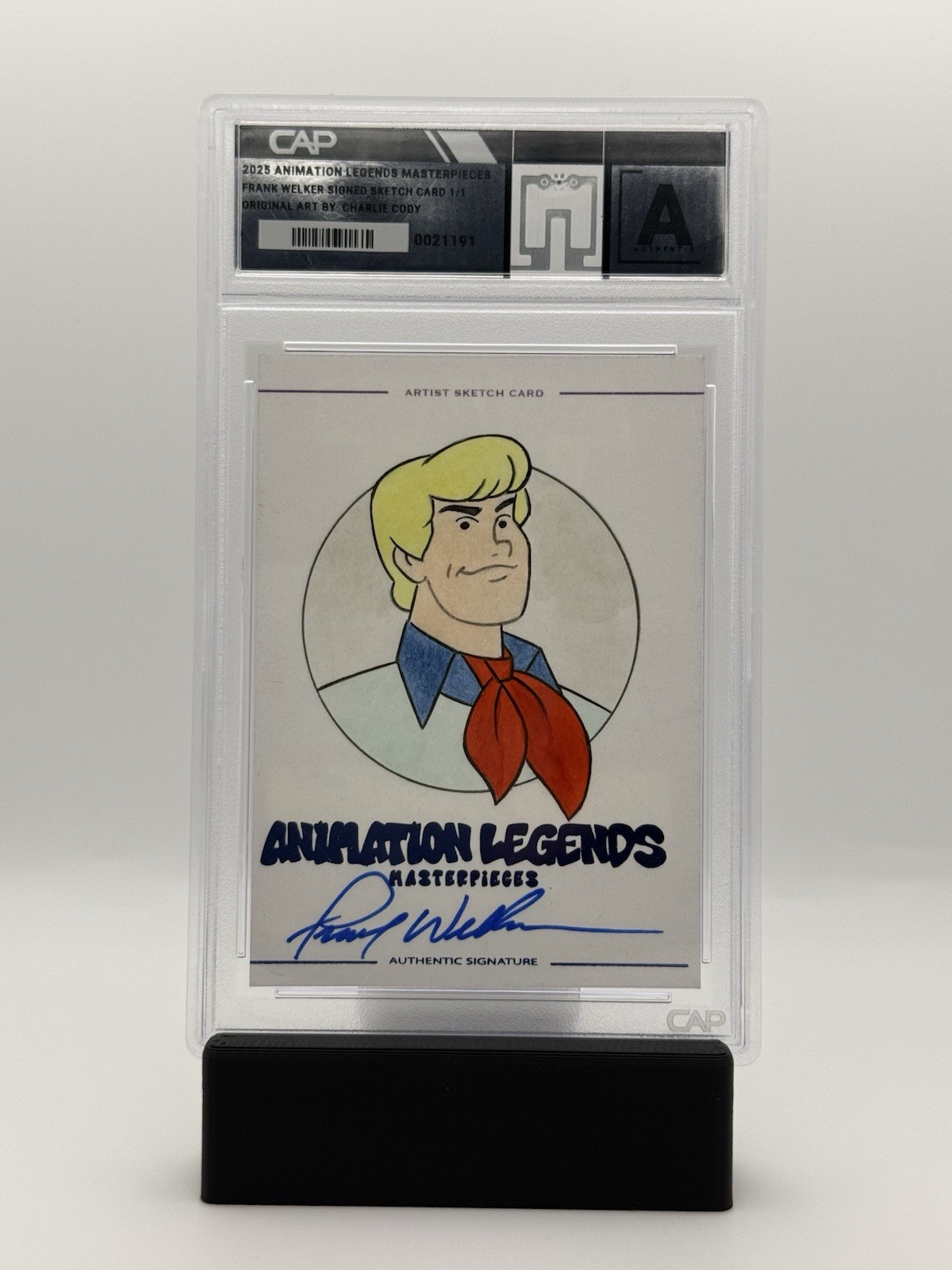 Frank Welker Signed Fred Jones Scooby Doo 2026 Animation Legends 1/1 Sketch