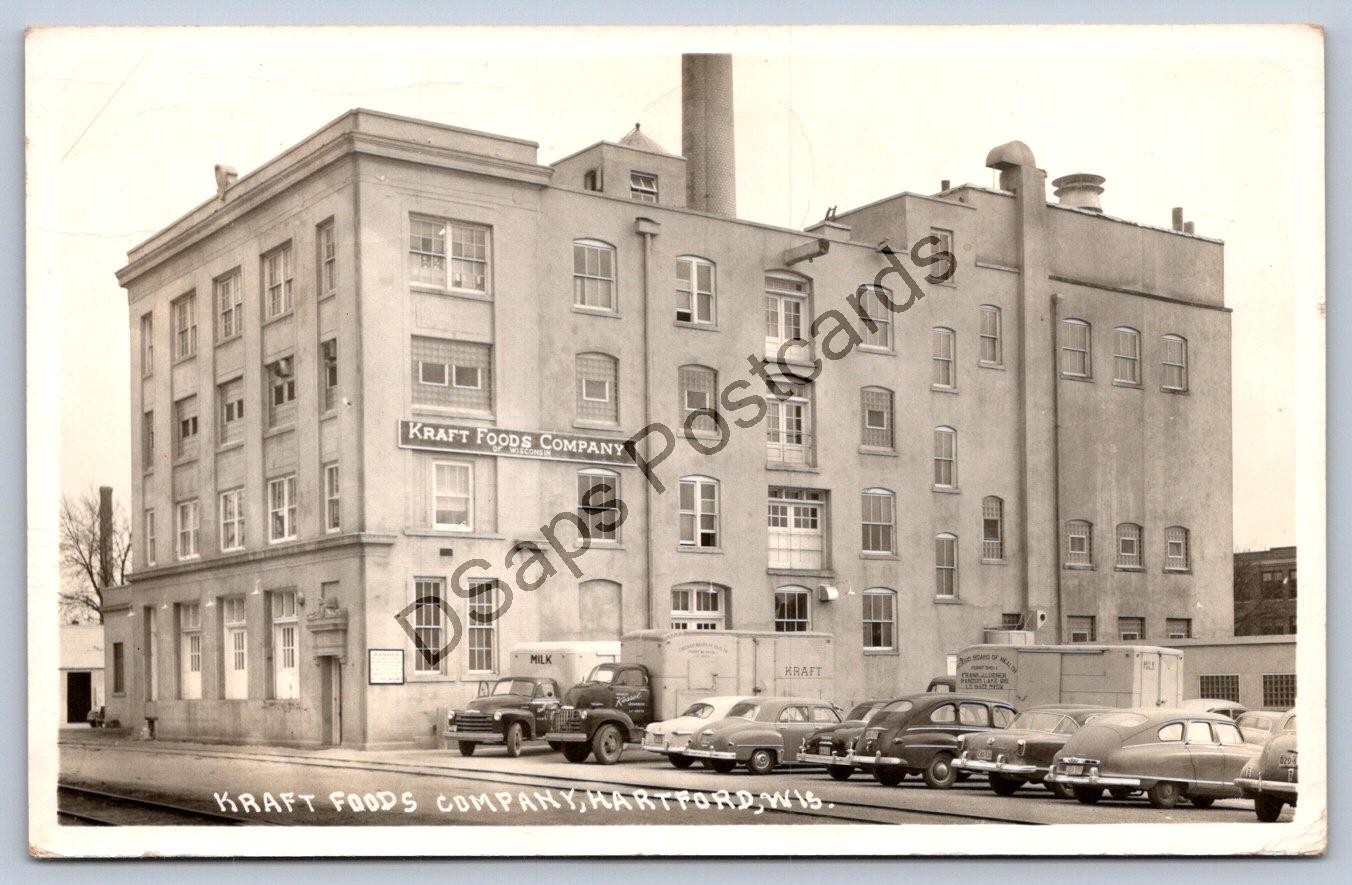 K67/ Hartford Wisconsin RPPC Postcard c1910 Kraft Foods Factory  323