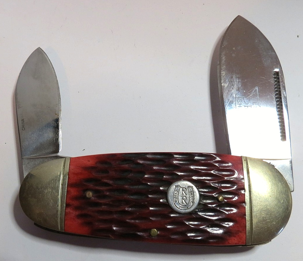 VTG TESTED RR SHARP 2 BLADES FOLDING RED POCKET KNIFE UNUSED