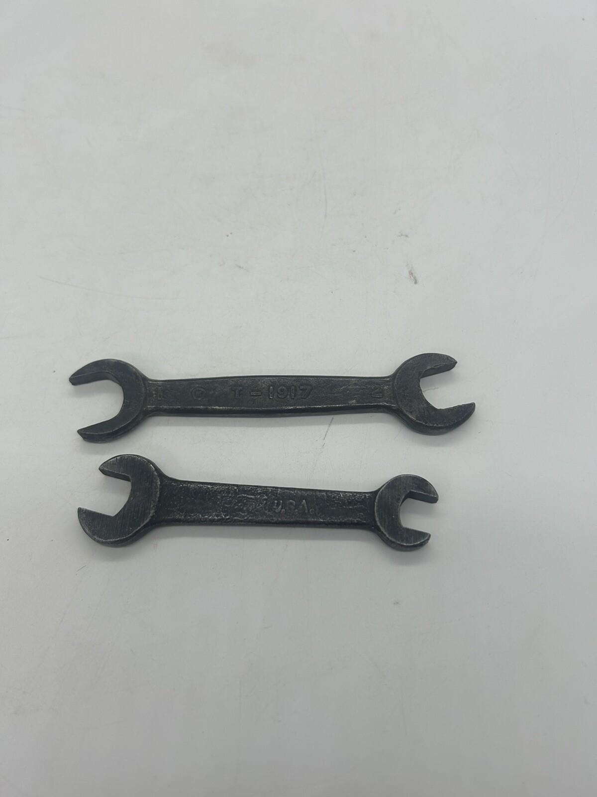 Pair Of Vintage Ford Script Double Open End Wrench One Marked T -1917