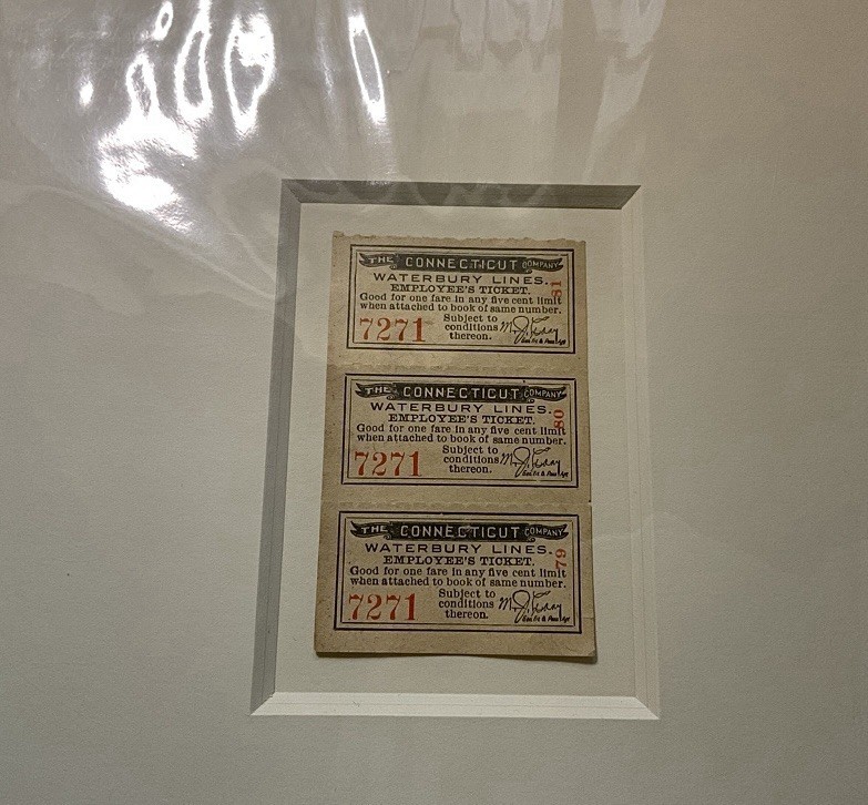 Rare Vintage 1910s-30s Connecticut Co Waterbury Lines Employee Tickets Strip 3