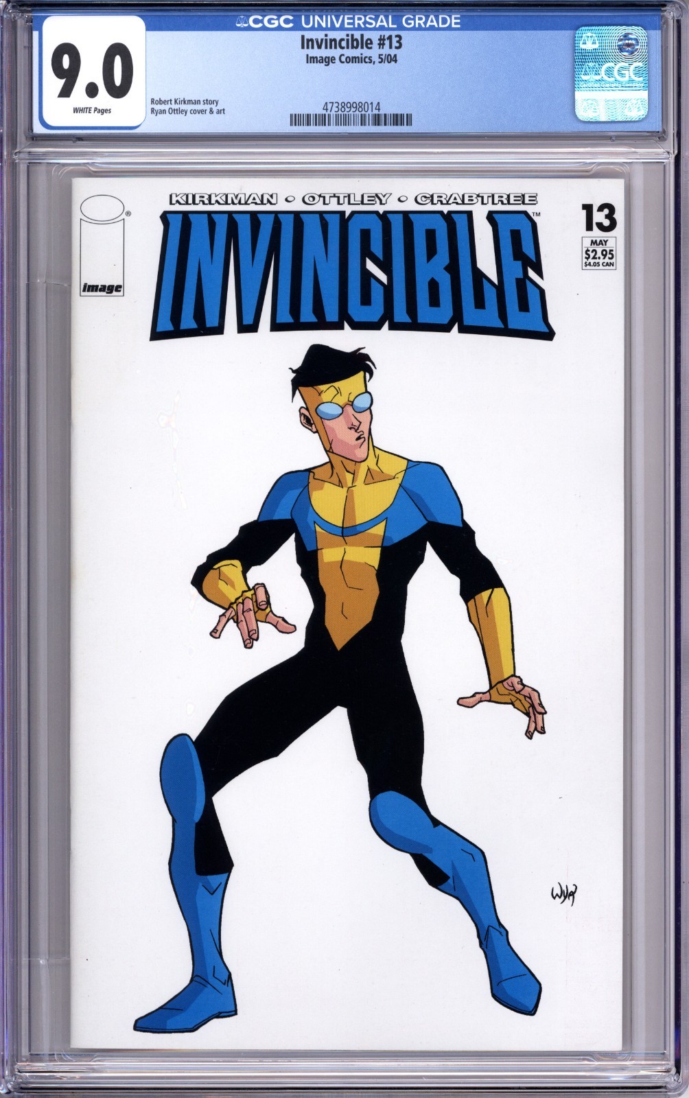 Invincible 13 CGC 9.0 VF NM white pages Image comics 4738998014