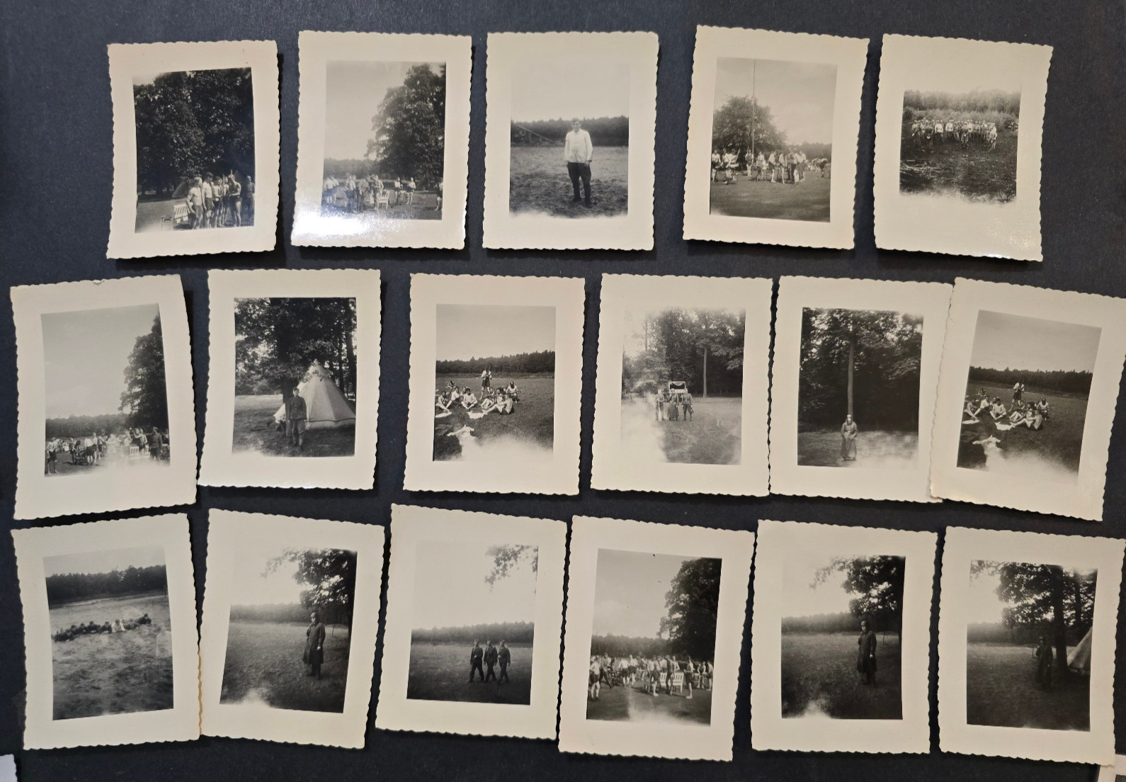 WWII German Wehrmacht Training Photo Lot x17 Young Soldiers Camp Field Scenes