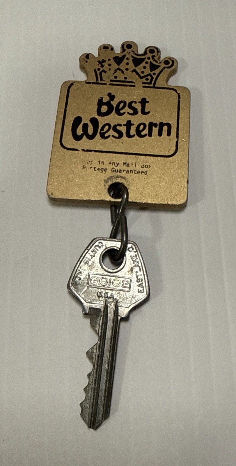 Vintage Best Western Airport Inn Key & Fob Chattanooga TN Room #308 Metal Gold