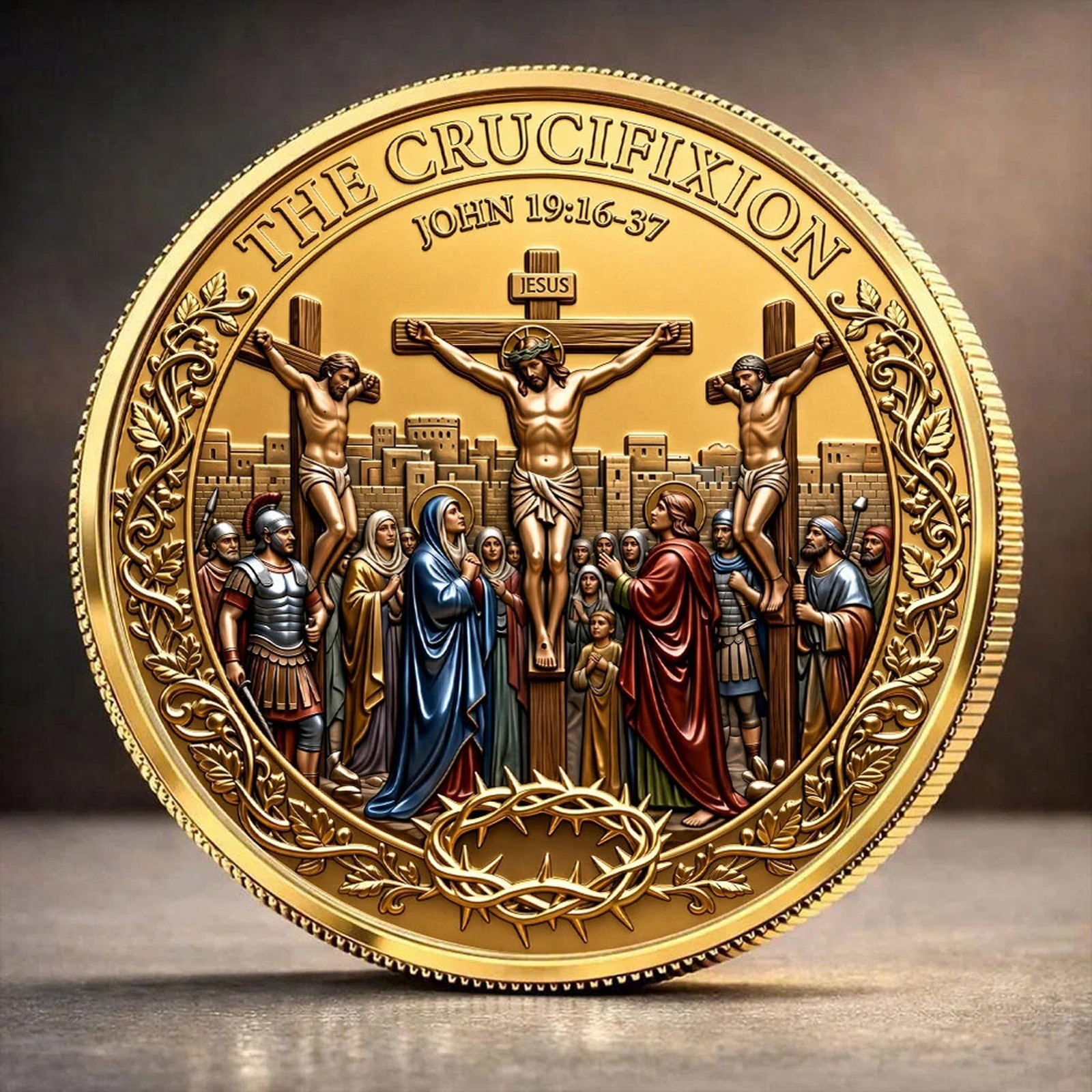 The Crucifixion of Jesus Commemorative Coin - Christian Coin Collection