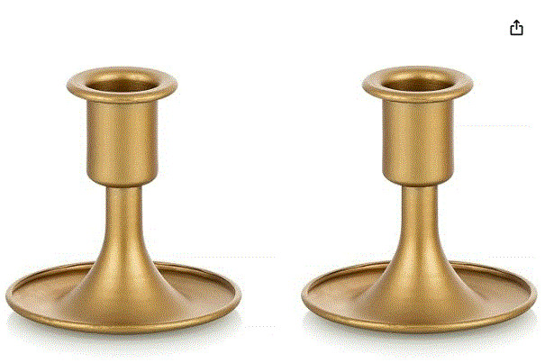 ROMADEDI GOLD CANDLE HOLDER DECO - SET OF 2 ROMADEDI GOLD CANDLE HOLDER DECO - SET OF 2