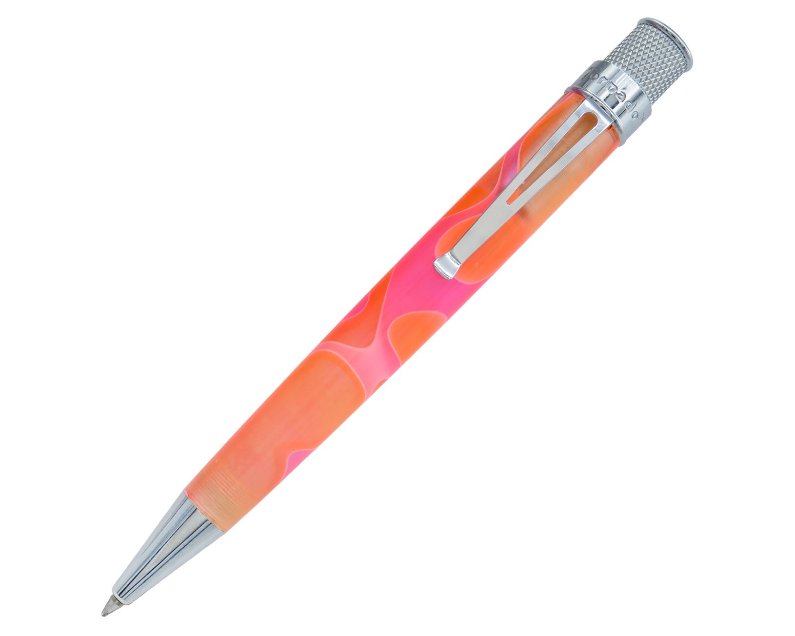 Retro 51 Tornado Cosmic Swirl Rollerball Pen in Pink & Orange - NEW in Box