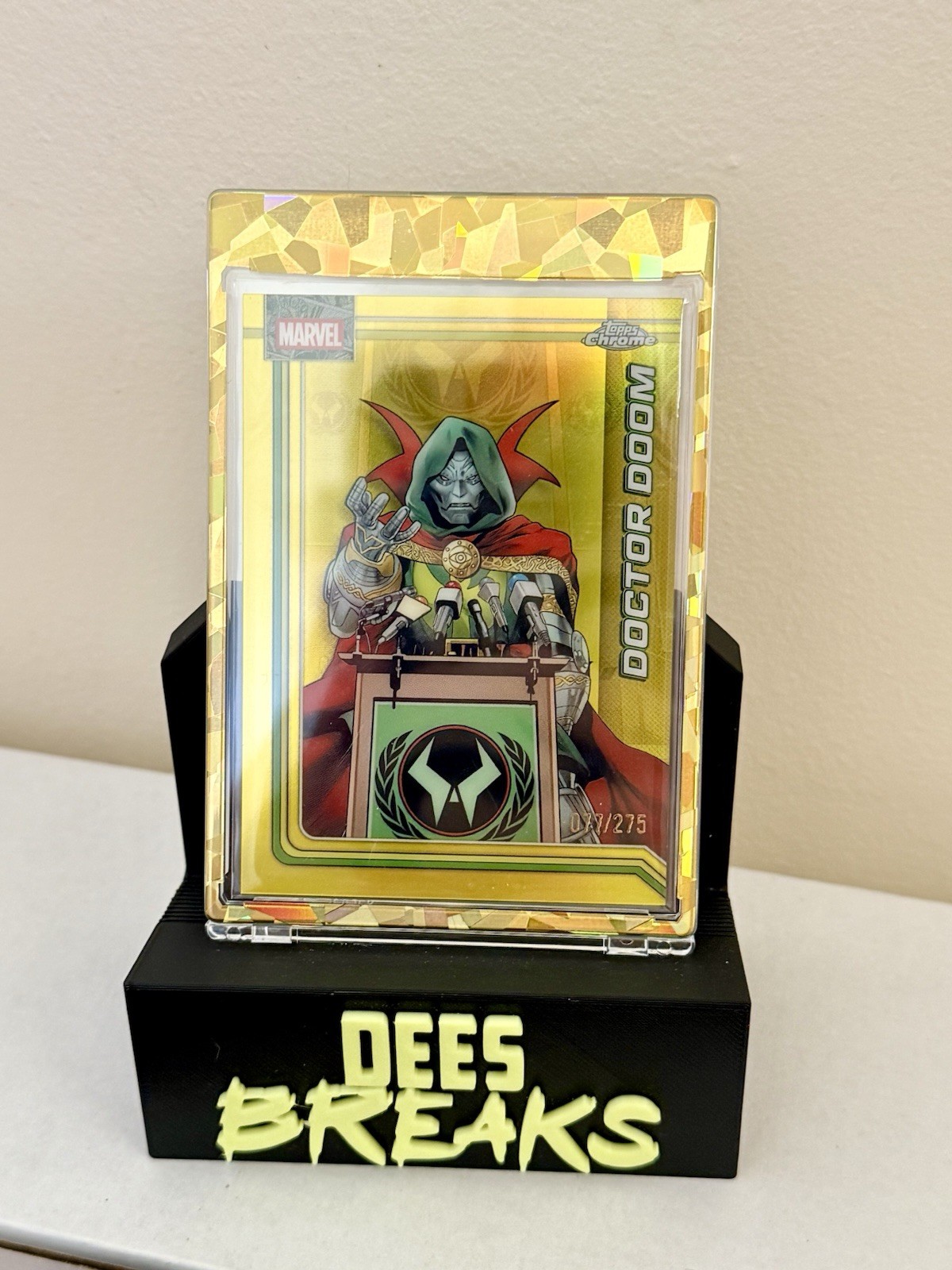 Topps 2026 Topps Chrome Marvel Doctor Doom Parallel #028 Serial #77/275 Topps 2026 Topps Chrome Marvel Doctor Doom Parallel #028 Serial #77/275