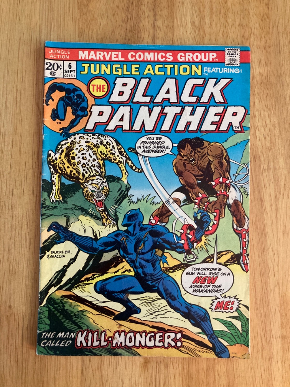 JUNGLE ACTION #6 (1973) *Black Panther Key* (VG, Shows Better, See Details...)