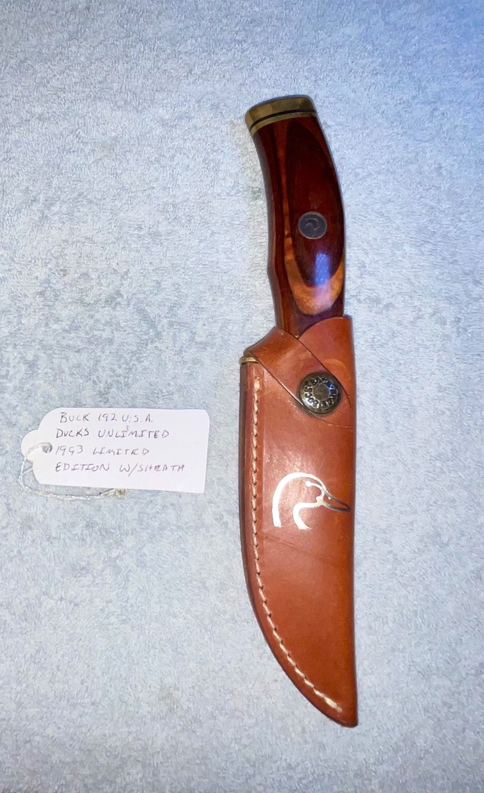New 1993 Buck 192 Ducks Unlimited Fixed Blade Knife W/ Sheath New 1993 Buck 192 Ducks Unlimited Fixed Blade Knife W/ Sheath