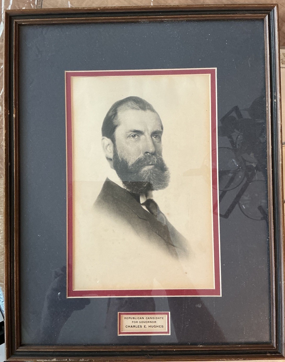 Charles Evans Hughes Republican Candidate Governor Matted And Framed Portrait