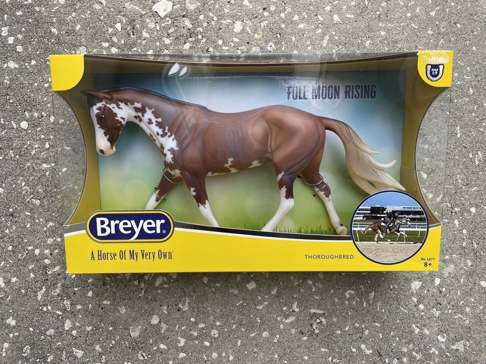 New Retired Breyer Horse #1877 Full Moon Rising Chestnut Sabino Strapless NIB