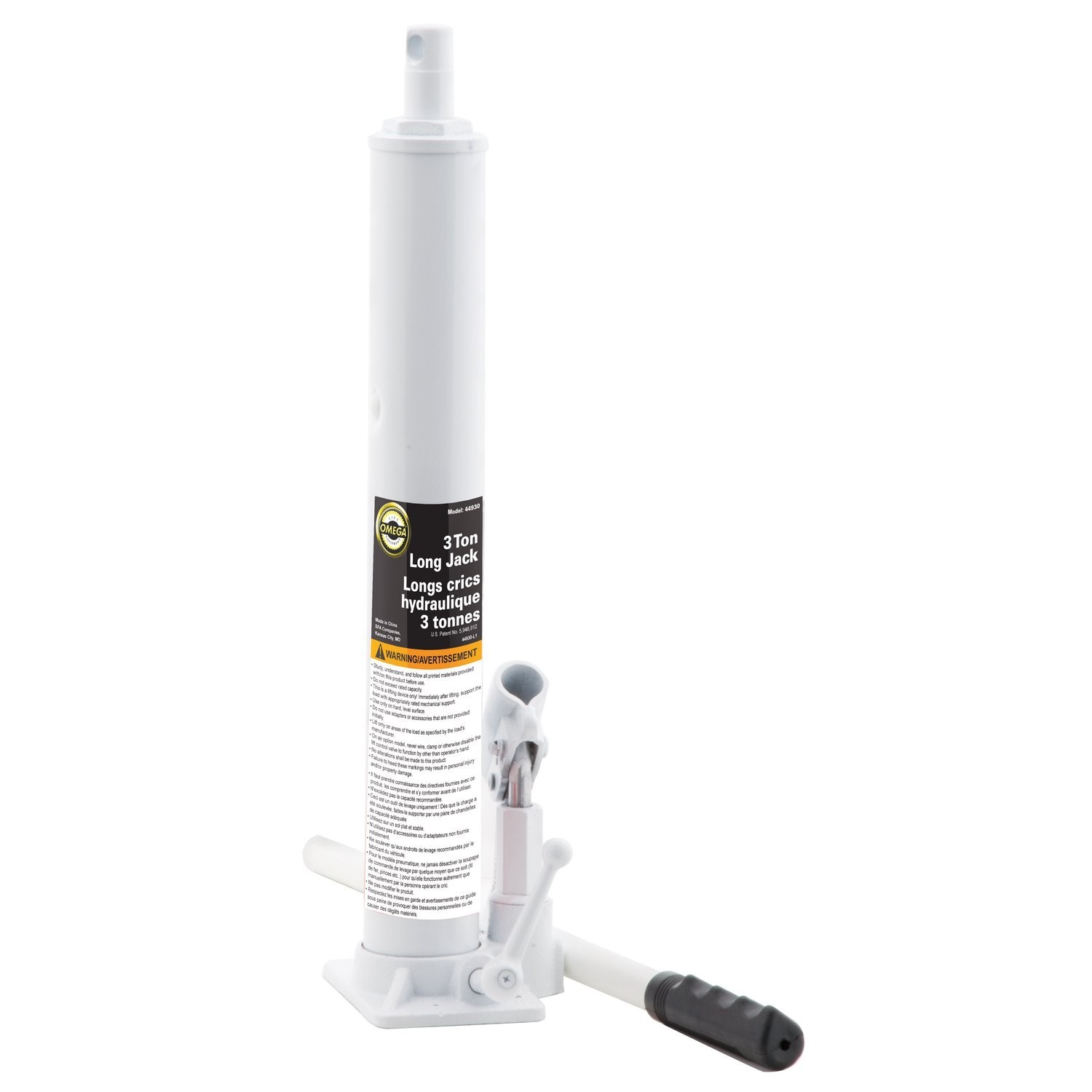Omega 44930 Black Crane Jack - 3 Ton Capacity