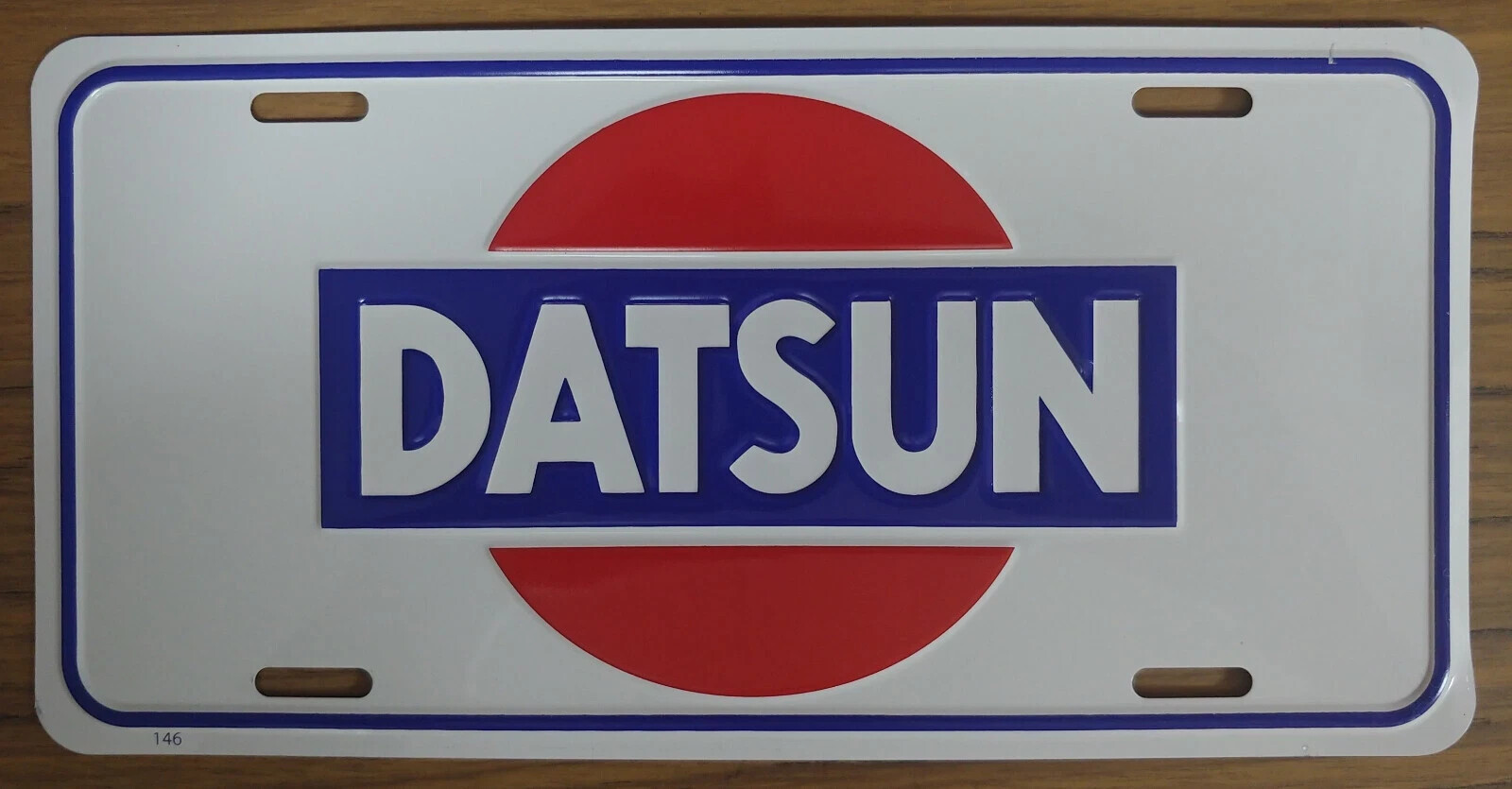 Vintage Datsun License Plate Embossed Metal New Old Stock 210 240 510 620 #2706