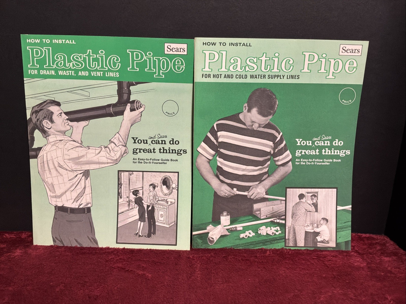 Two Vintage Sears “How To Install” Pamphlets: Plastic Pipe, 1971 Two Vintage Sears “How To Install” Pamphlets: Plastic Pipe, 1971