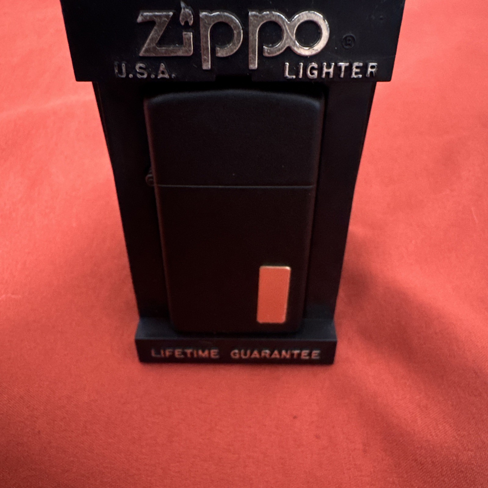 🔥Very Rare Vintage Zippo Slim Model 1618i Matte Black & Gold Engravable Nice 🔥Very Rare Vintage Zippo Slim Model 1618i Matte Black & Gold Engravable Nice