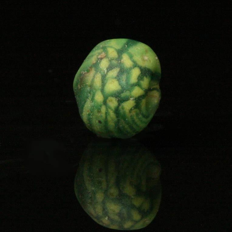 Genuine Medieval glass beads: Byzantine / Viking mosaic glass bead, 9th century