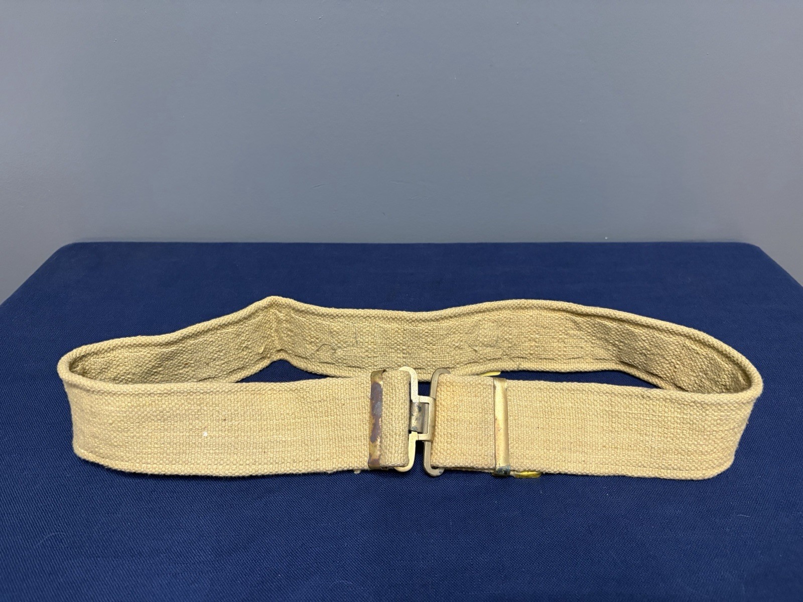 British Army Webbing Belt Original 37 Pattern with Brass Buckles